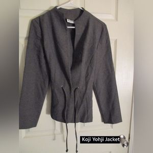 ☀- Vintage Koji Yohji Gray Belted Jacket- Vintage -Size: 9